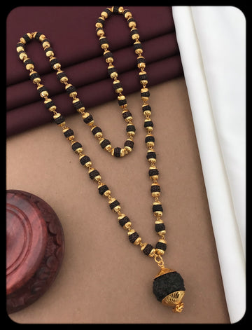 Quibble Gold Plated Rudraksha Mala