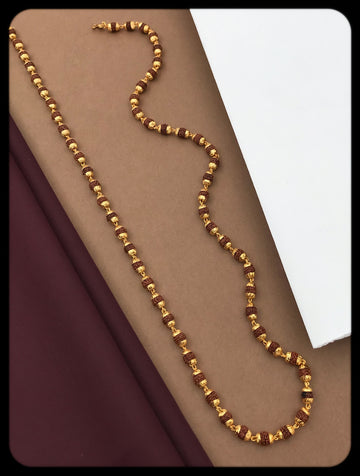 Scofflaw Gold Plated Rudraksha Mala