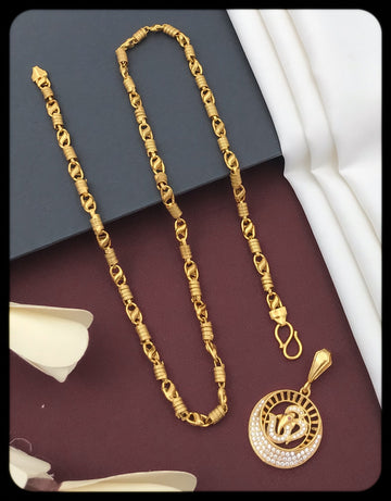 Sparklewind  Gold Plated Mens Chain Pendant