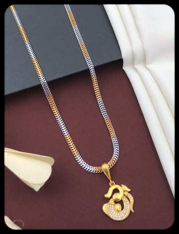 Otalgia Gold Plated Mens Chain Pendant